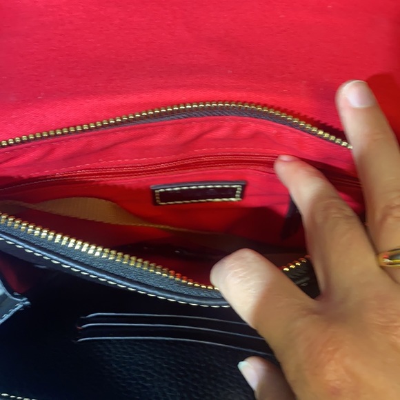 Dooney & Bourke Black Pebble Leather Crossbody GUC - Picture 5 of 13